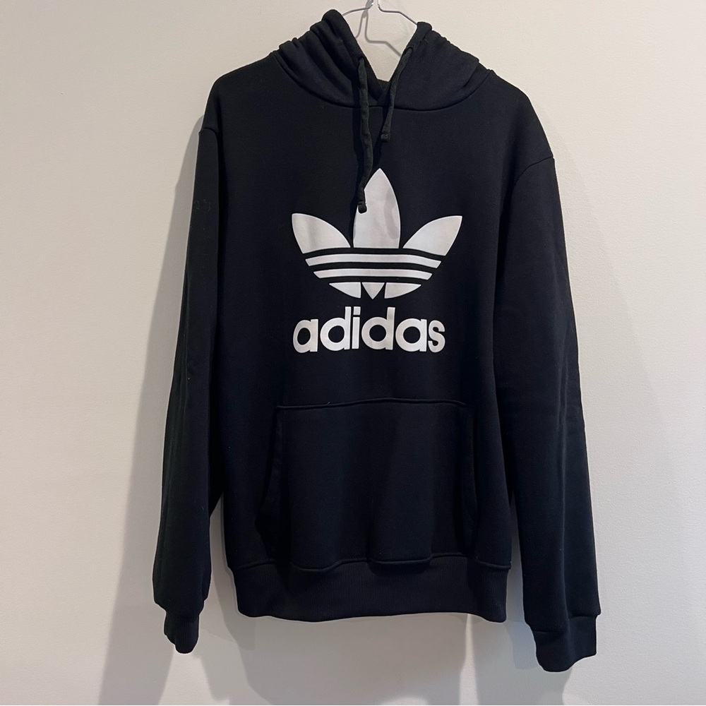 Adidas black Trefoil Hoodie mens‎ size M